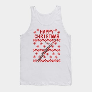 Bassoon Ugly Christmas Bassoonist Musician Tank Top